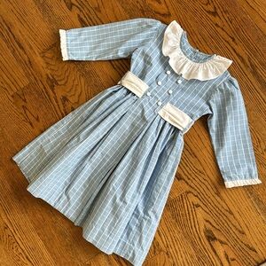 Princess Charlotte double breasted panel dress w/ ruffle detail Blue 8 🇬🇧💐